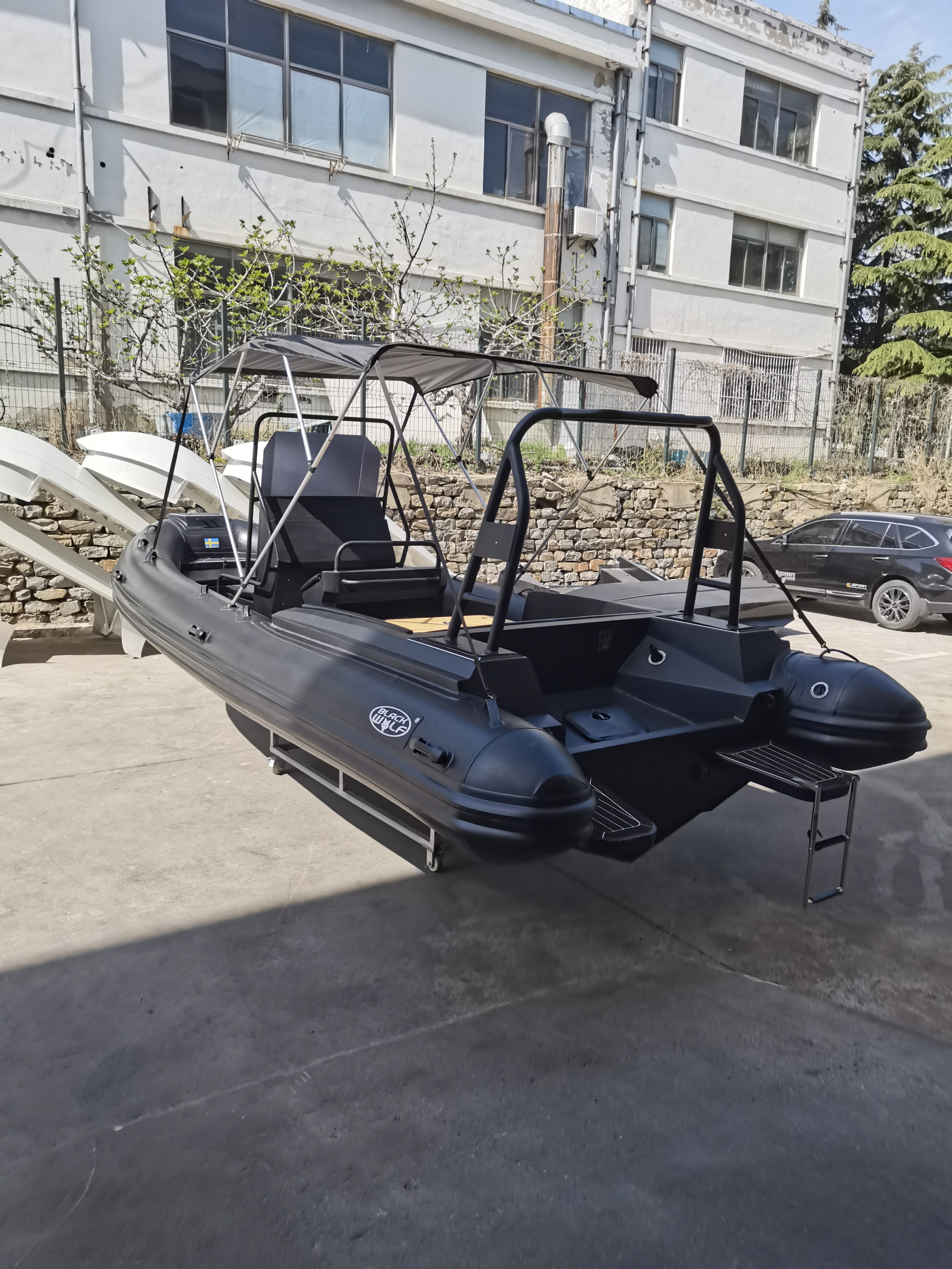 28ft Aluminum RIB 860 V Hull Hypalon Inflatable Sport Yacht with T TOP for Outboard Engine Rowing Boats